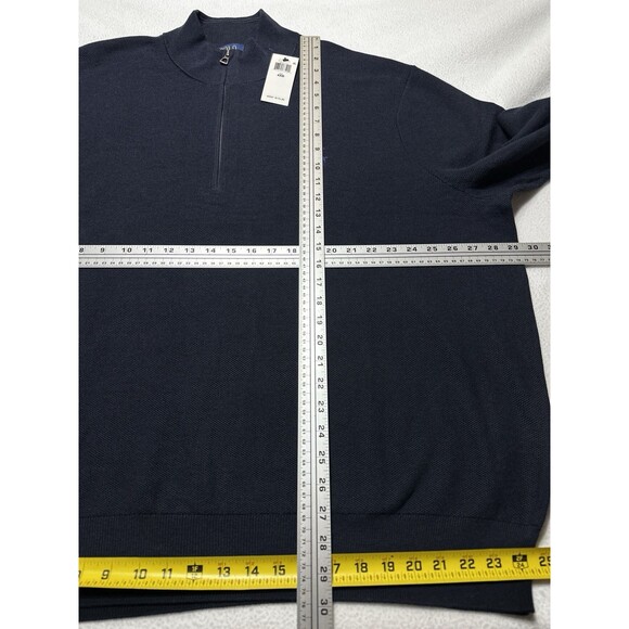 Polo Ralph Lauren 4XB Navy Quarter Zip Mock Neck Sweater Men’s Pullover NEW NWT - Picture 5 of 10